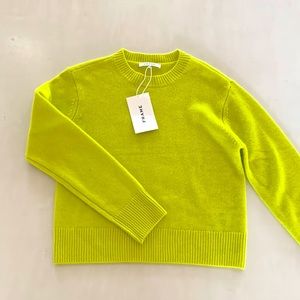 FRAME Clean Cashmere Sweater - New -M - yellow